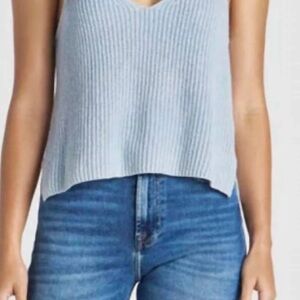 Splendid Women's Light Blue Knit Tank Top